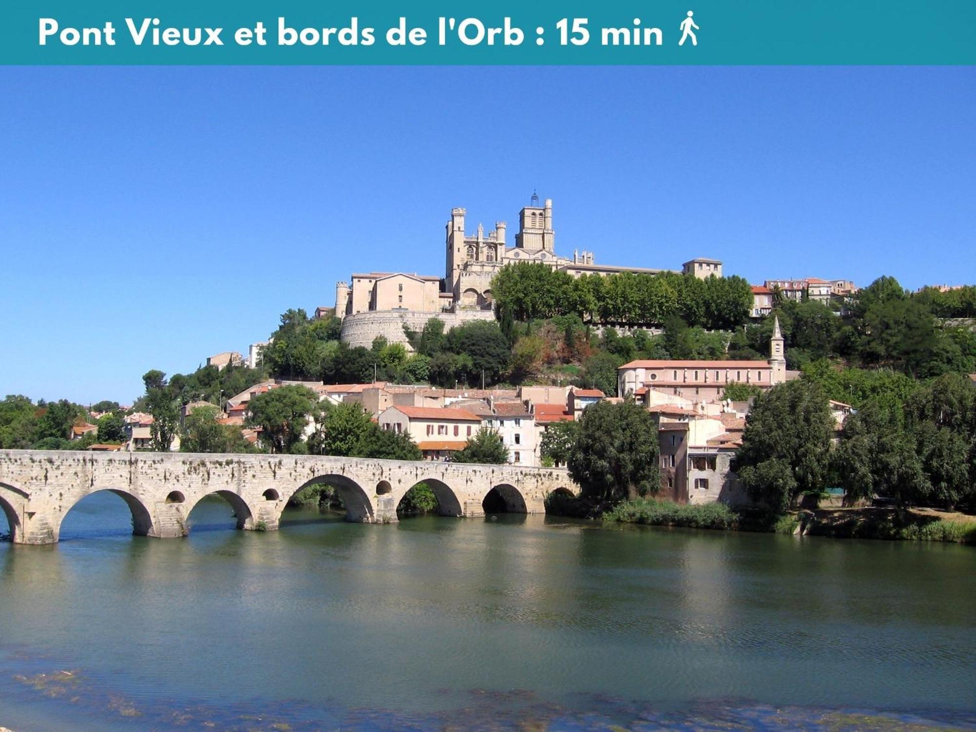 Ferienwohnung Charmant Studio Climatise 'Alma 1' - Beziers Centre - Wifi Fibre - Netflix Exterior foto